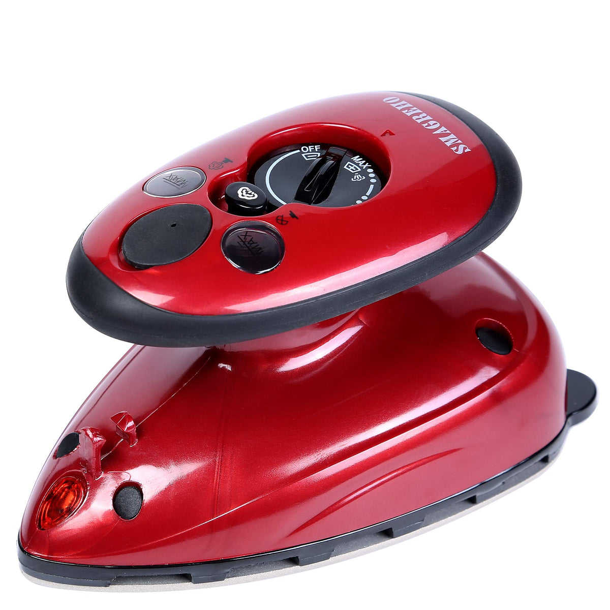 THE Mini Travel IRON by SIE Products TK-501L Dual Voltage 120/240 - Red