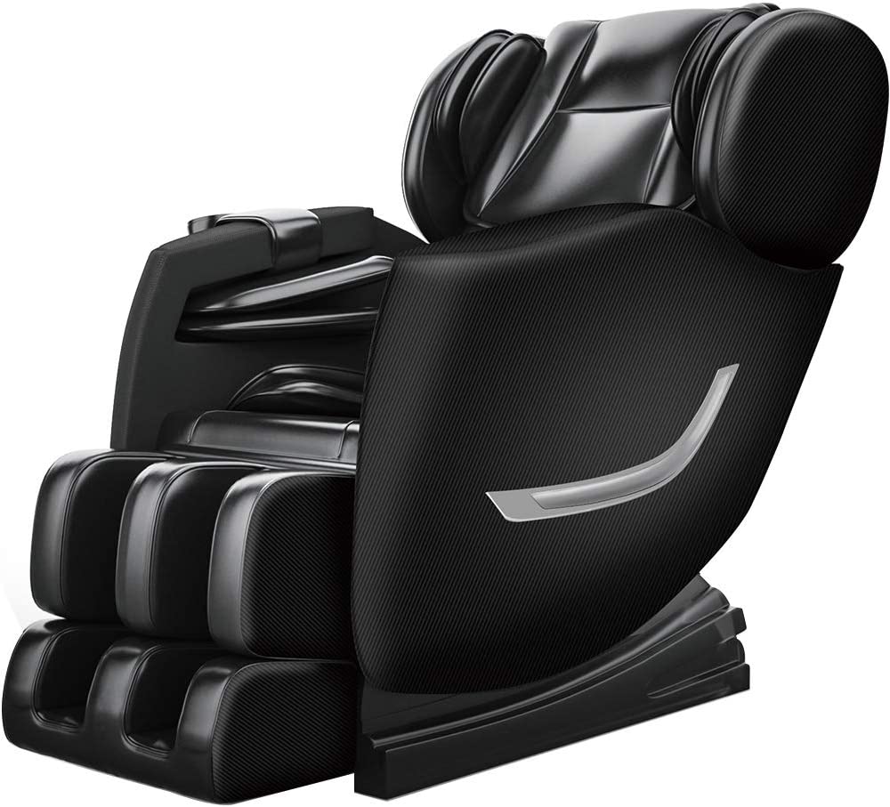 Shiatsu Full Body Electric Massage Chair Built-in Bluetooth for Shoulders, Arms, Back, Waist, Buttocks, Legs and Feet  Black